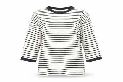 Womens UK Size 8 Karen Millen Multicoloured Ringer T-Shirt