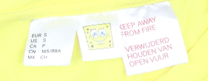 Yellow SpongeBob Short Sleeve Nightshirt, Size 12