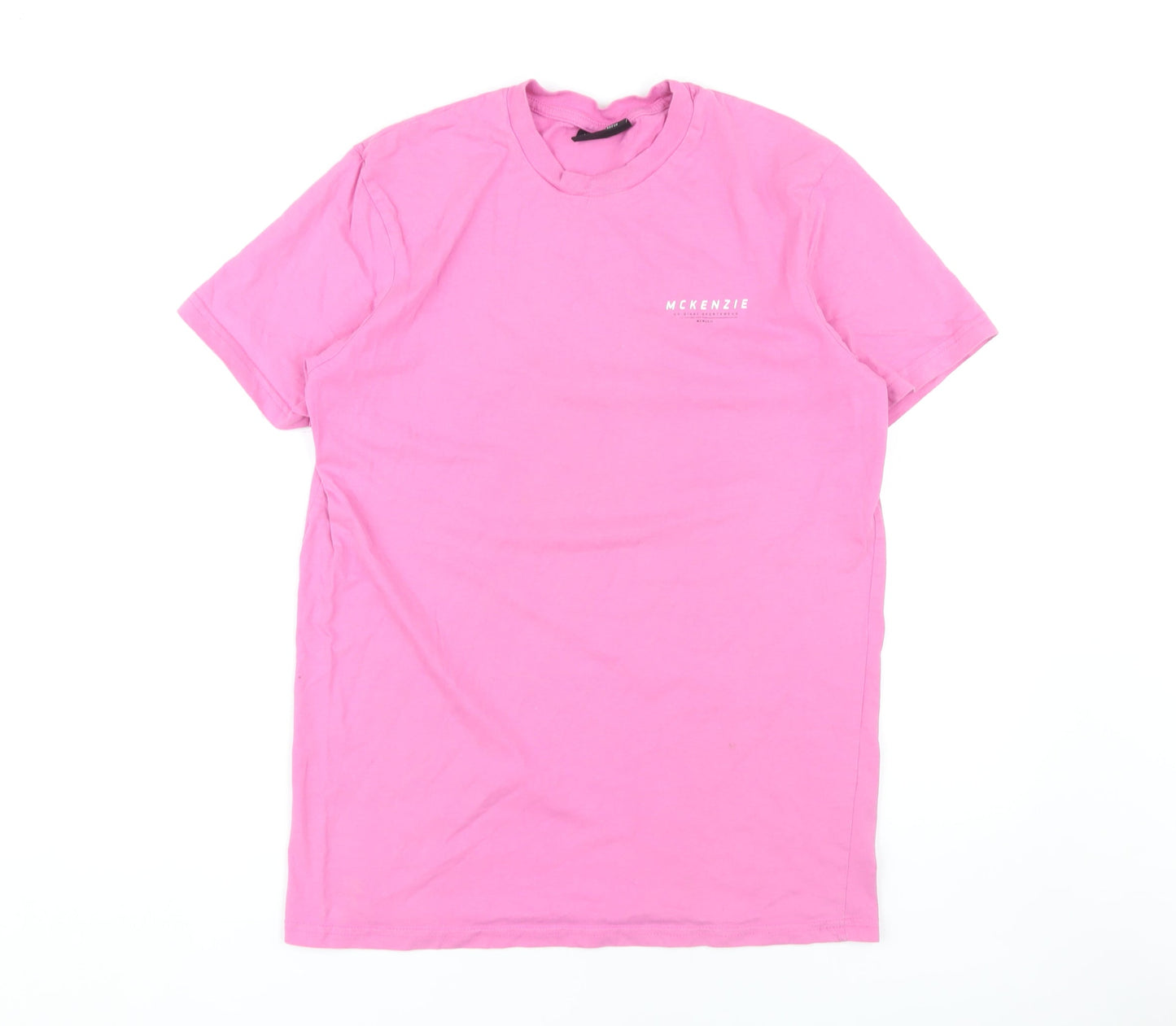 McKenzie Men's Pink Crew Neck T-Shirt - Size M