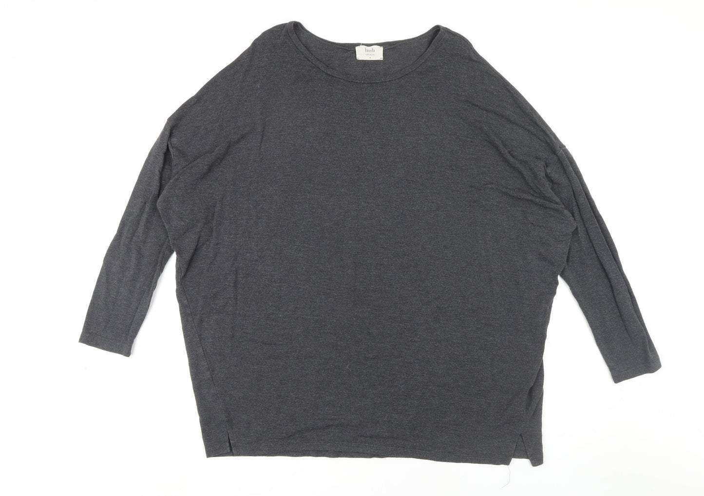 hush Women's Grey Long Sleeve Relaxed Modal Top