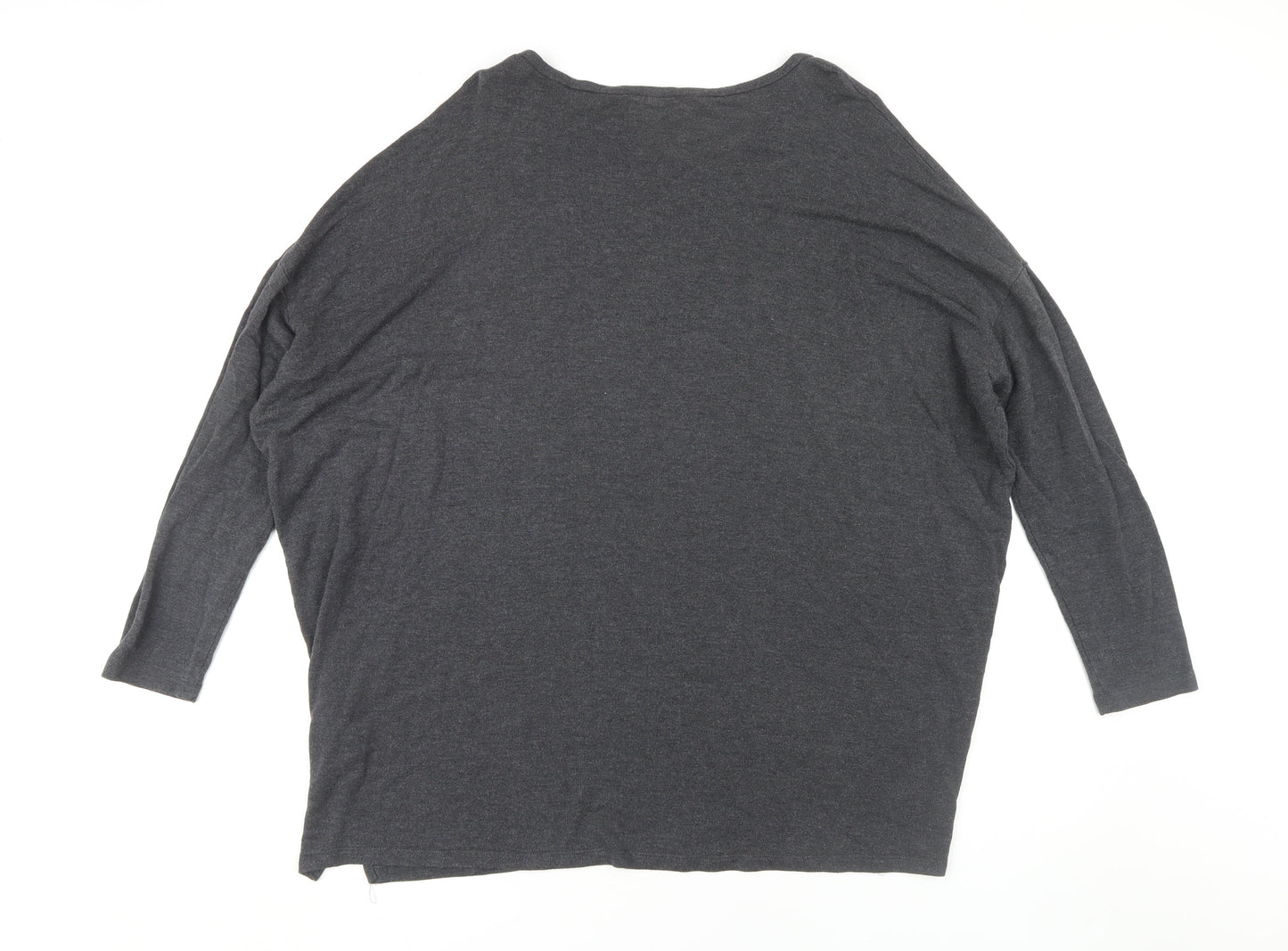 hush Women's Grey Long Sleeve Relaxed Modal Top