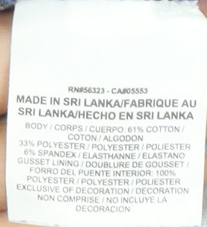 Nike Women Blue Camouflage Cropped Leggings XS