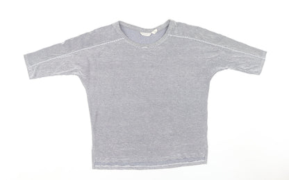 Christian Siriano Women’s Blue Striped T-Shirt, Size S