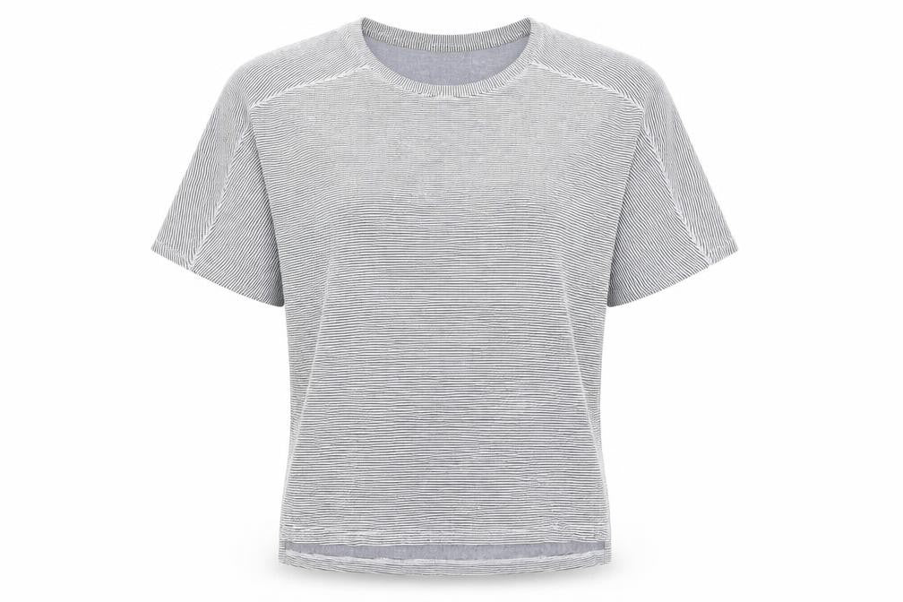 Christian Siriano Women’s Blue Striped T-Shirt, Size S