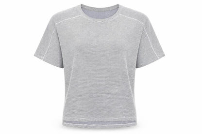Christian Siriano Women’s Blue Striped T-Shirt, Size S