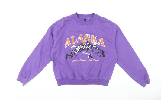 Divided Women's Purple Graphic Pullover Sweatshirt L