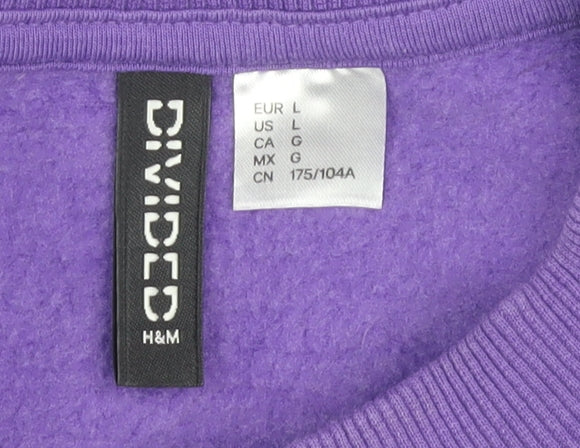Divided Women's Purple Graphic Pullover Sweatshirt L