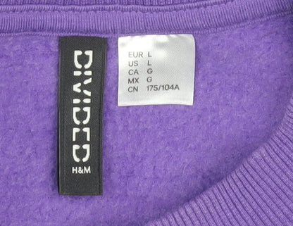 Divided Women's Purple Graphic Pullover Sweatshirt L