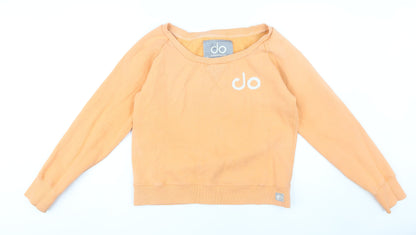 do Women’s Orange Sweatshirt M Logo Raglan Casual