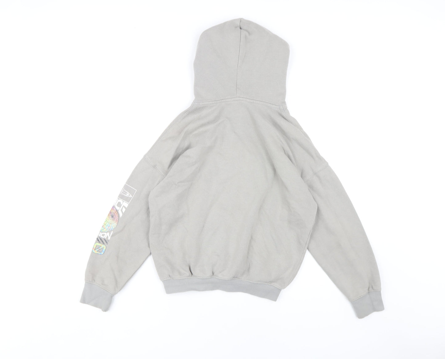 H&M Girls Grey NASA Graphic Print Pullover Hoodie 8-10 Years