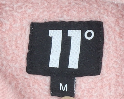 11 Degrees Men's Pink Pullover Hoodie M Logo