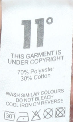 11 Degrees Men's Pink Pullover Hoodie M Logo