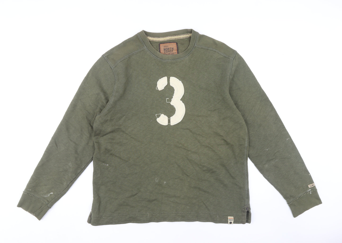 Mens UK Size L Marks and Spencer Green Pullover Sweatshirt
