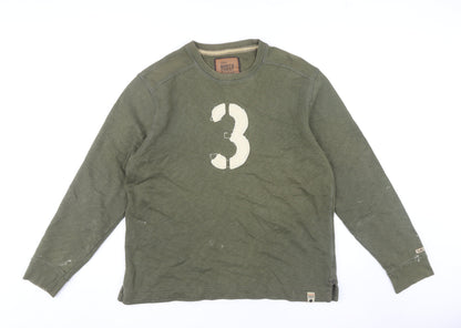 Mens UK Size L Marks and Spencer Green Pullover Sweatshirt