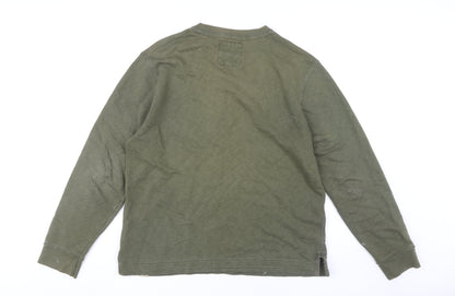 Mens UK Size L Marks and Spencer Green Pullover Sweatshirt