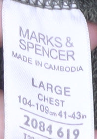Mens UK Size L Marks and Spencer Green Pullover Sweatshirt