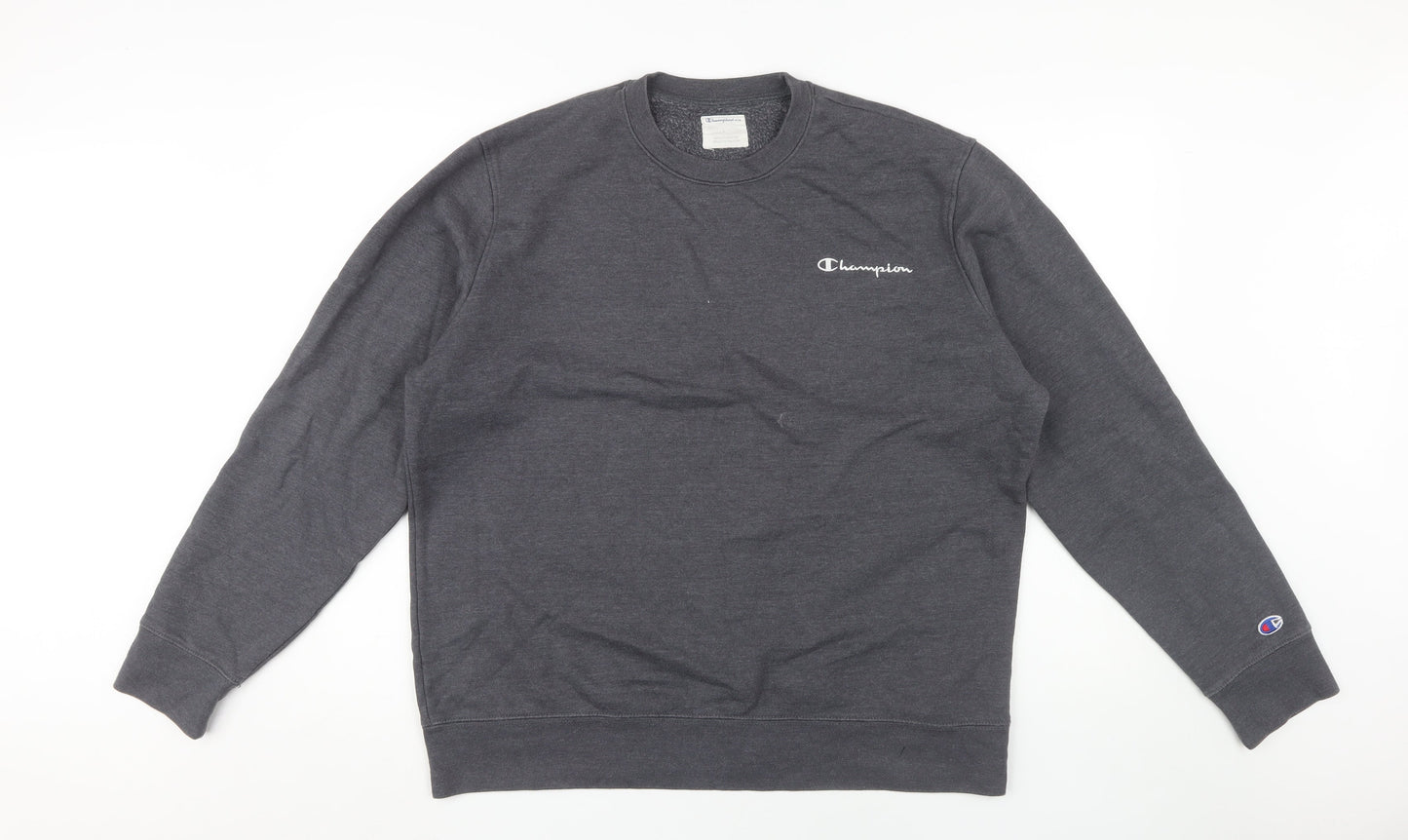Mens UK Size L Champion Black Pullover Sweatshirt