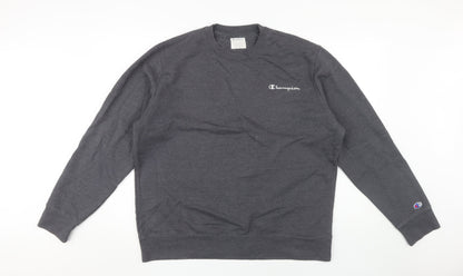 Mens UK Size L Champion Black Pullover Sweatshirt