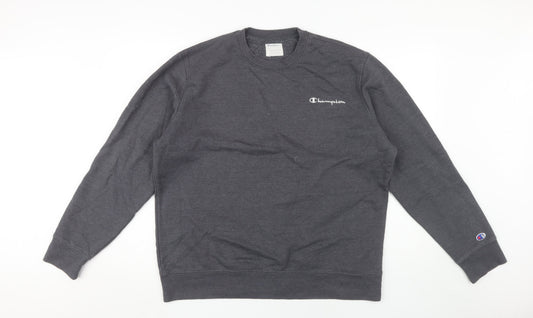 Mens UK Size L Champion Black Pullover Sweatshirt