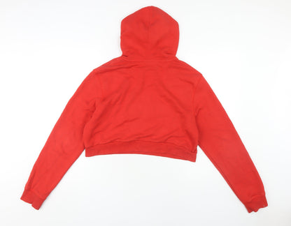 Puma Women's Red Hoodie Size 14 - Logo Pullover