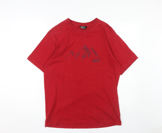 North Ridge Men's Red M Graphic Print Short Sleeve T-Shirt