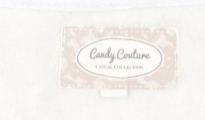 Candy Couture Girls White Pullover Sweatshirt, Size 15