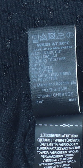 Womens UK Size 12 Marks and Spencer Black Pullover Jumper