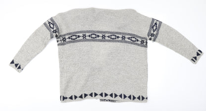 Womens UK Size L Only Grey Cardigan Jumper