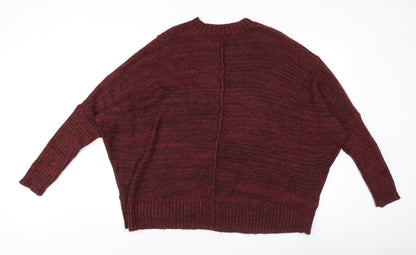 Womens UK Size 10 Label Lab Red Pullover Jumper