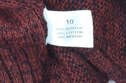 Womens UK Size 10 Label Lab Red Pullover Jumper