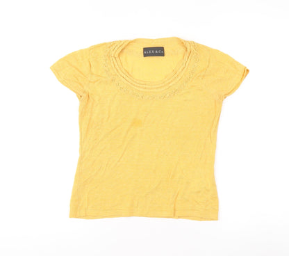 Womens UK Size 10 Alex & Co. Yellow  T-Shirt