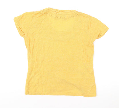 Womens UK Size 10 Alex & Co. Yellow  T-Shirt