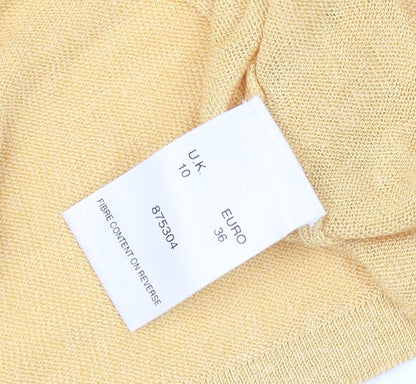 Womens UK Size 10 Alex & Co. Yellow  T-Shirt