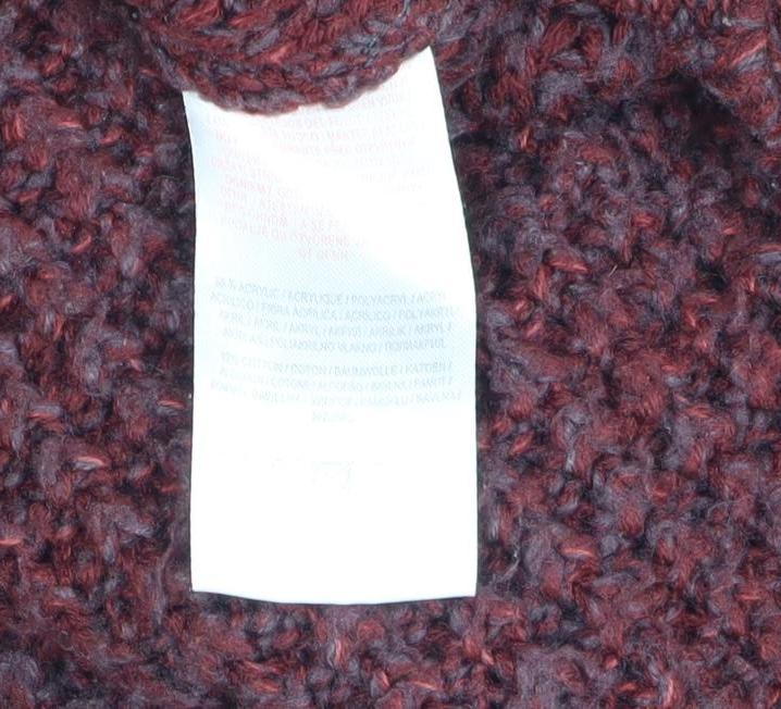 Tokyo Laundry Men's Red Waffle-Knit Pullover Jumper L