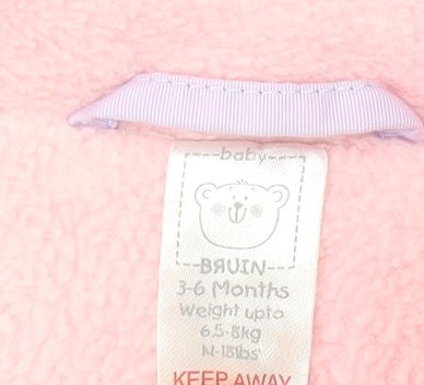Bruin Girls Purple Puffer Jacket 3-6 Months Lined & Hooded