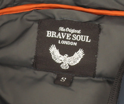 Womens UK Size S Brave Soul Blue Puffer Jacket