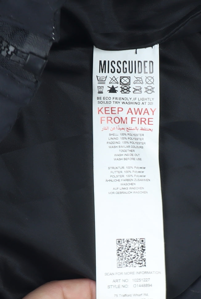 Missguided Women's Black Padded Waistcoat UK 8