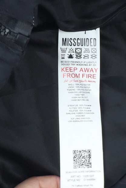 Missguided Women's Black Padded Waistcoat UK 8