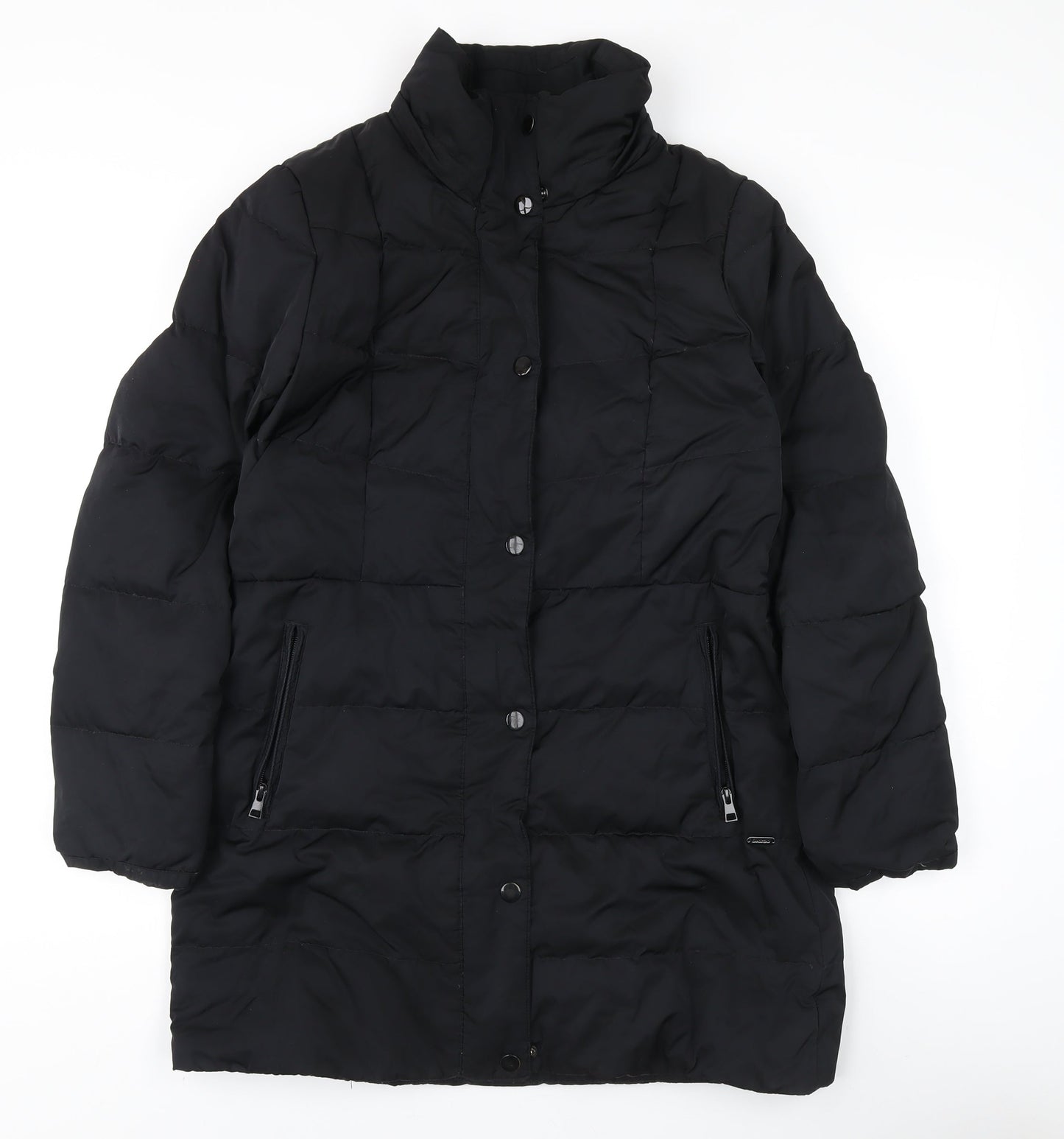 Womens UK Size S Lands' End Black Puffer Jacket