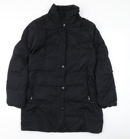 Womens UK Size S Lands' End Black Puffer Jacket