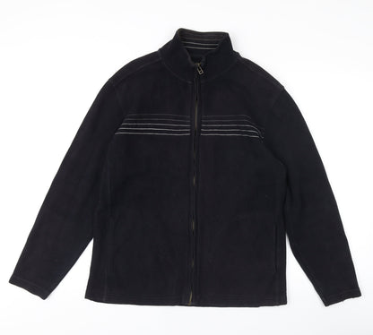 Next Men's Black Full Zip Jumper, Size L, Cotton