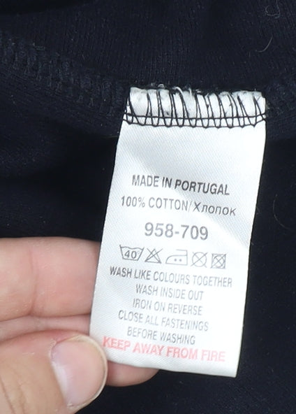 Next Men's Black Full Zip Jumper, Size L, Cotton