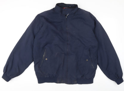Mens UK Size L Carabou Blue Bomber Jacket