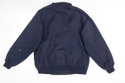 Mens UK Size L Carabou Blue Bomber Jacket