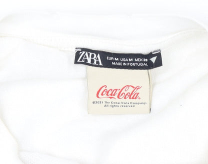 Unisex Adults UK Size M Zara White  T-Shirt