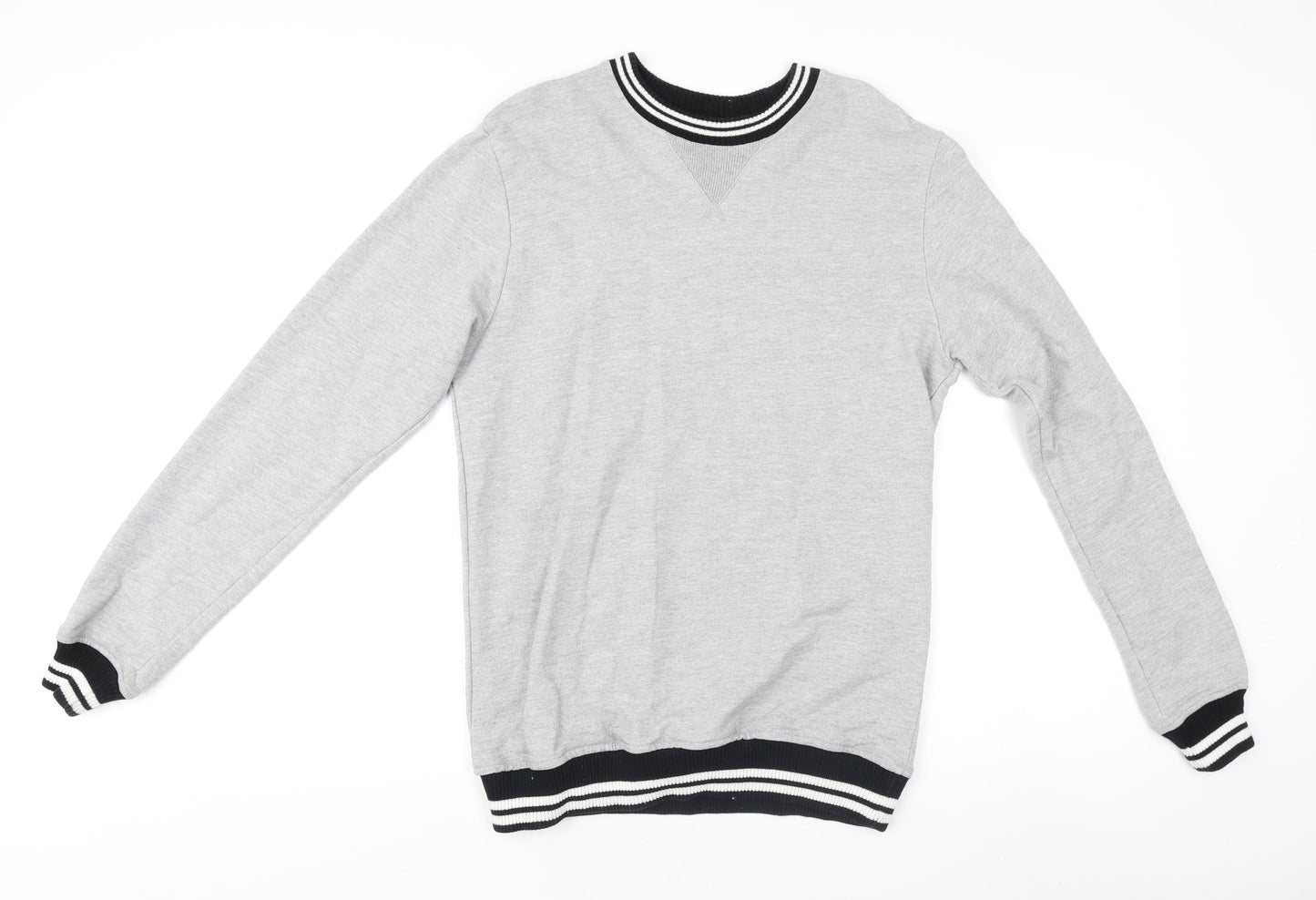 Another Influence Men's Grey Medium Pullover Crew Neck Jumper