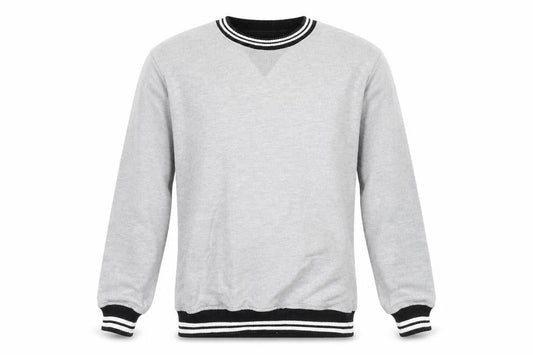Another Influence Men's Grey Medium Pullover Crew Neck Jumper