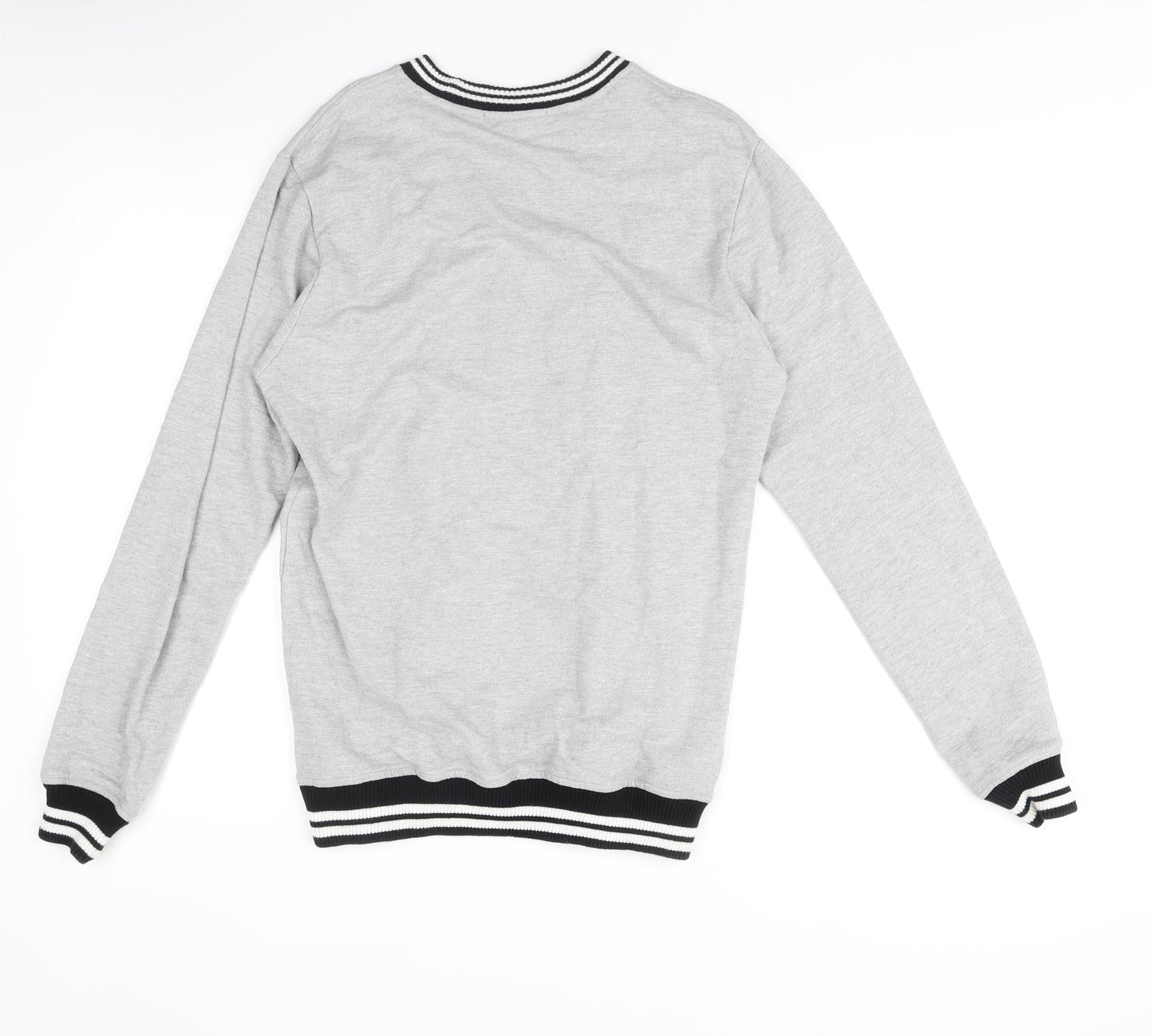 Another Influence Men's Grey Medium Pullover Crew Neck Jumper
