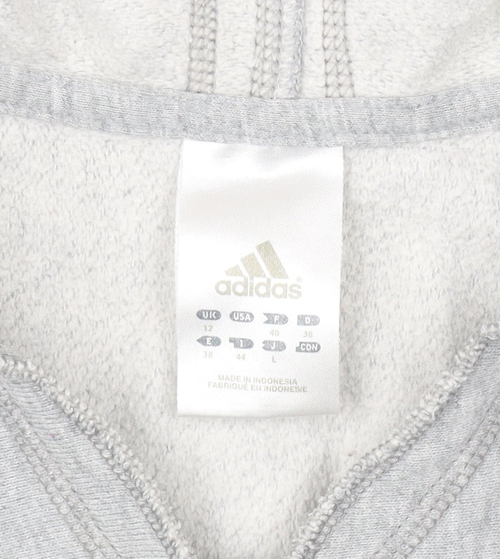 Womens UK Size 12 adidas Grey Pullover Jumper