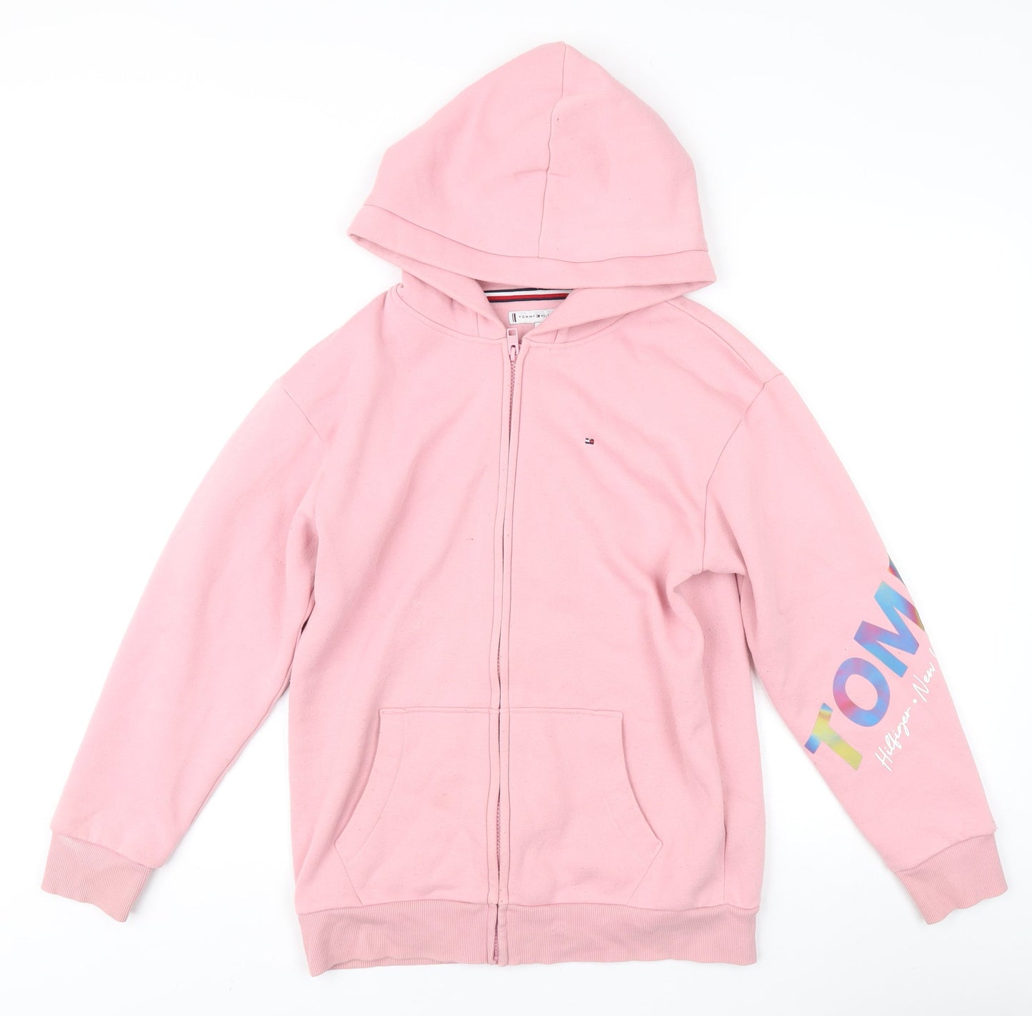 Tommy Hilfiger Girls Pink Hoodie Jacket Size 164
